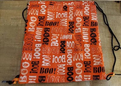 Boo trick or treat bags in 2 sytles,  Tote bag or drawstring backpack. - image2